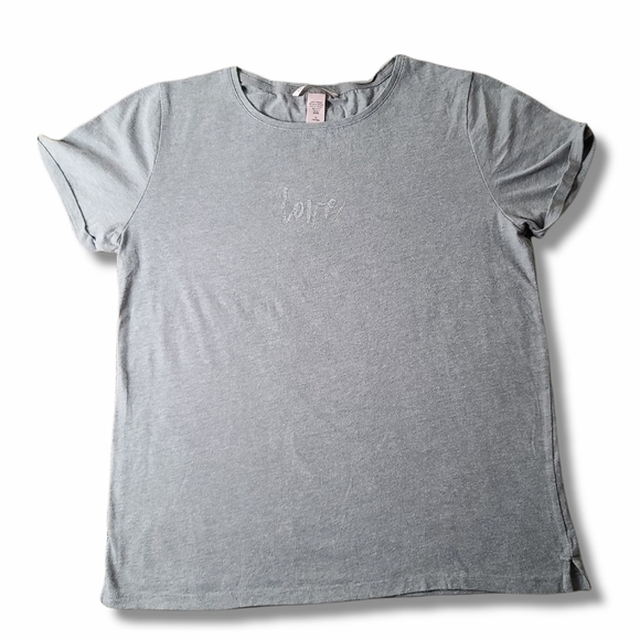 Vs Grey Glitter Love T-Shirt - Picture 1 of 5